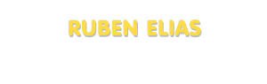 Der Vorname Ruben Elias